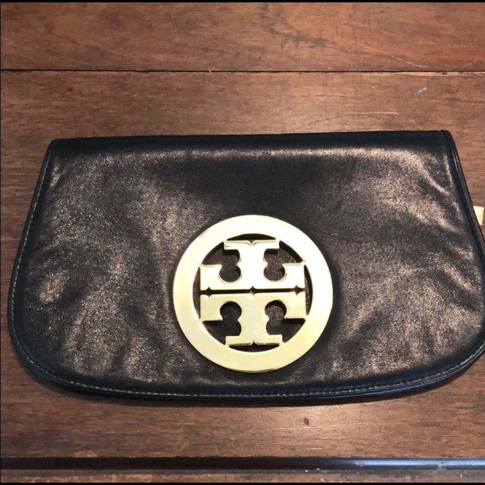 Authentic Tory Burch Black Clutch